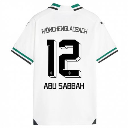 Kandiny Lapset Sarah Abu Sabbah #12 Valkoinen Vihreä Kotipaita 2023/24 Lyhythihainen Paita T-Paita