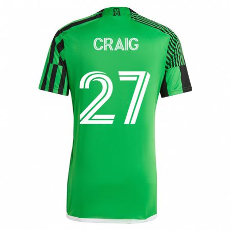 Kandiny Lapset Brandan Craig #27 Vihreä Musta Kotipaita 2023/24 Lyhythihainen Paita T-Paita