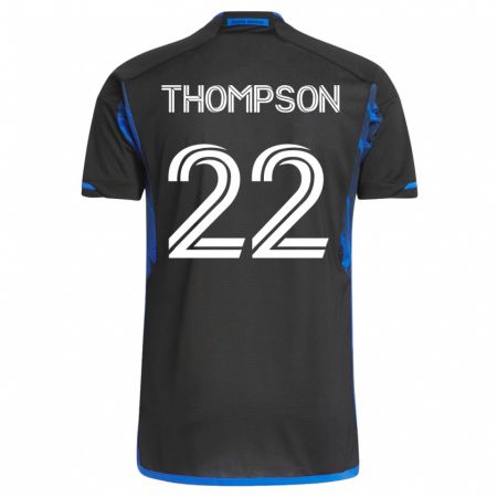 Kandiny Lapset Tommy Thompson #22 Sininen Musta Kotipaita 2023/24 Lyhythihainen Paita T-Paita