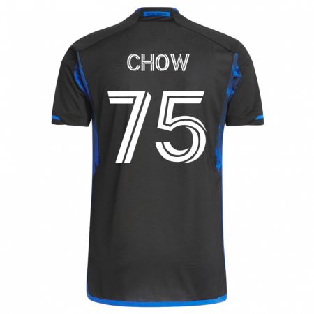 Kandiny Lapset Alex Chow #75 Sininen Musta Kotipaita 2023/24 Lyhythihainen Paita T-Paita