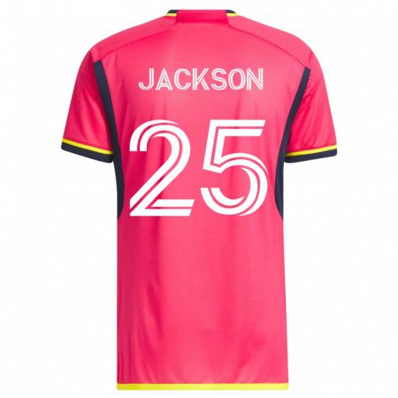 Kandiny Lapset Aziel Jackson #25 Vaaleanpunainen Kotipaita 2023/24 Lyhythihainen Paita T-Paita