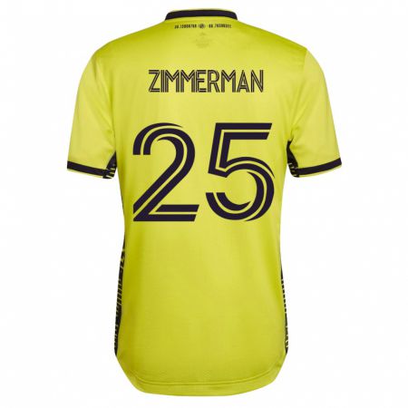 Kandiny Lapset Walker Zimmerman #25 Keltainen Kotipaita 2023/24 Lyhythihainen Paita T-Paita