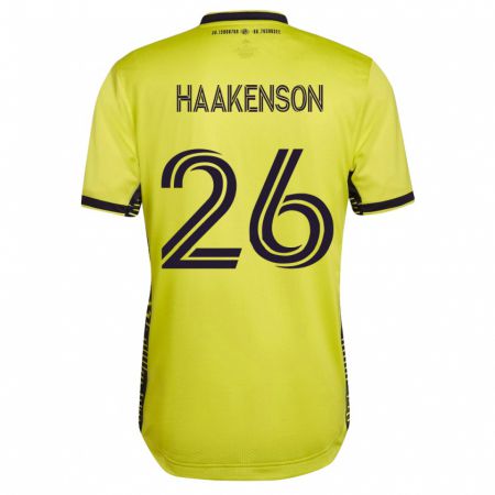 Kandiny Lapset Luke Haakenson #26 Keltainen Kotipaita 2023/24 Lyhythihainen Paita T-Paita