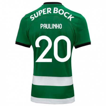 Kandiny Lapset Paulinho #20 Vihreä Kotipaita 2023/24 Lyhythihainen Paita T-Paita
