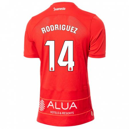 Kandiny Lapset Diego Rodríguez #14 Punainen Kotipaita 2023/24 Lyhythihainen Paita T-Paita