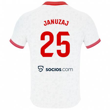 Kandiny Lapset Adnan Januzaj #25 Valkoinen Kotipaita 2023/24 Lyhythihainen Paita T-Paita