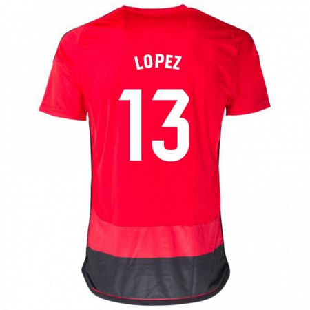 Kandiny Lapset Luis López #13 Punamusta Kotipaita 2023/24 Lyhythihainen Paita T-Paita
