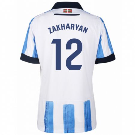 Kandiny Lapset Arsen Zakharyan #12 Sinivalkoinen Kotipaita 2023/24 Lyhythihainen Paita T-Paita