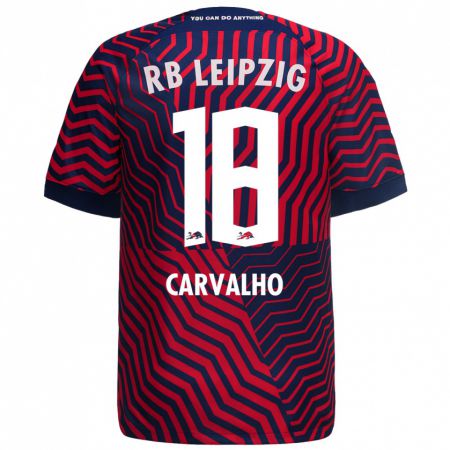 Kandiny Lapset Fábio Carvalho #18 Sininen Punainen Vieraspaita 2023/24 Lyhythihainen Paita T-Paita