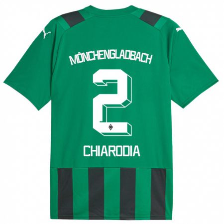 Kandiny Lapset Fabio Chiarodia #2 Musta Vihreä Vieraspaita 2023/24 Lyhythihainen Paita T-Paita