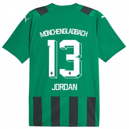 Kandiny Lapset Jordan #13 Musta Vihreä Vieraspaita 2023/24 Lyhythihainen Paita T-Paita