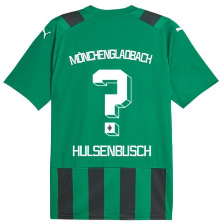 Kandiny Lapset Daniel Hülsenbusch #0 Musta Vihreä Vieraspaita 2023/24 Lyhythihainen Paita T-Paita
