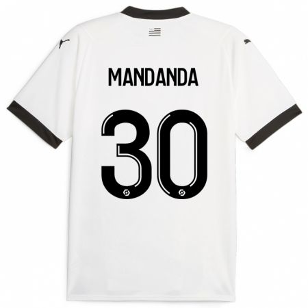 Kandiny Lapset Steve Mandanda #30 Valkoinen Vieraspaita 2023/24 Lyhythihainen Paita T-Paita