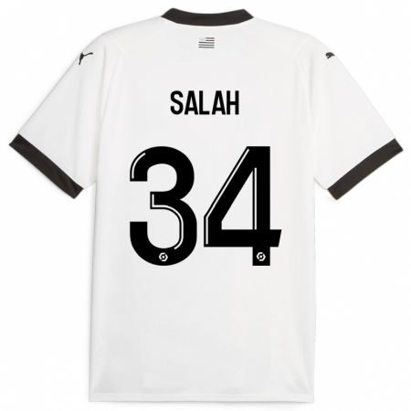 Kandiny Lapset Ibrahim Salah #34 Valkoinen Vieraspaita 2023/24 Lyhythihainen Paita T-Paita