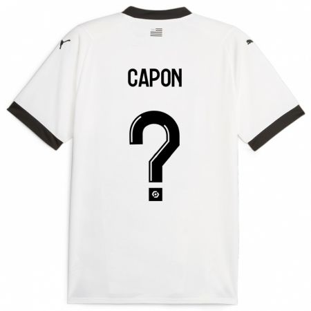 Kandiny Lapset José Capon #0 Valkoinen Vieraspaita 2023/24 Lyhythihainen Paita T-Paita