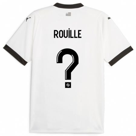 Kandiny Lapset Léo Rouillé #0 Valkoinen Vieraspaita 2023/24 Lyhythihainen Paita T-Paita