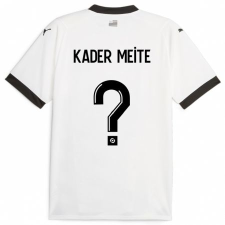 Kandiny Lapset Mohamed Kader Meïté #0 Valkoinen Vieraspaita 2023/24 Lyhythihainen Paita T-Paita