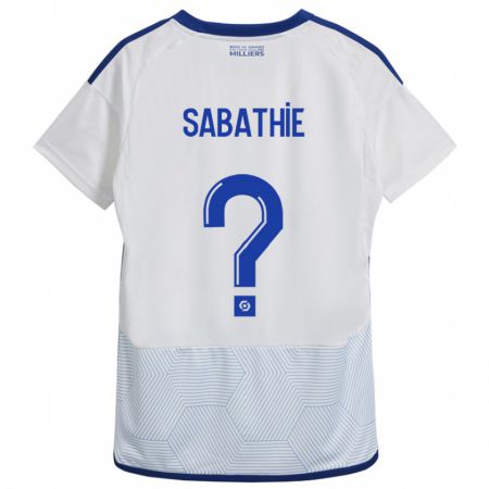 Kandiny Lapset Gabin Sabathié #0 Valkoinen Vieraspaita 2023/24 Lyhythihainen Paita T-Paita