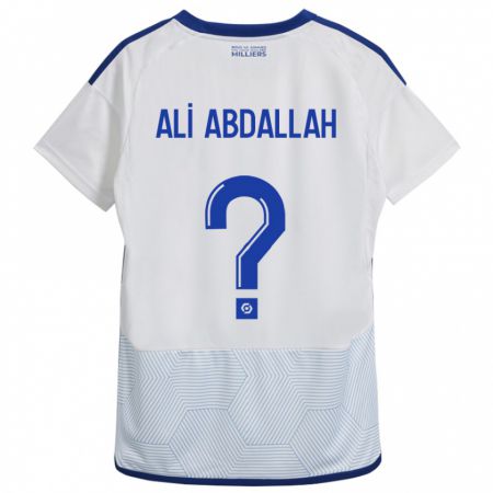 Kandiny Lapset Aboubacar Ali Abdallah #0 Valkoinen Vieraspaita 2023/24 Lyhythihainen Paita T-Paita