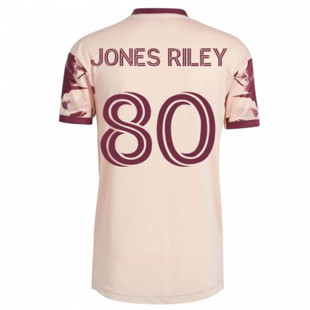 Kandiny Lapset Jaden Jones-Riley #80 Luonnonvalkoinen Vieraspaita 2023/24 Lyhythihainen Paita T-Paita
