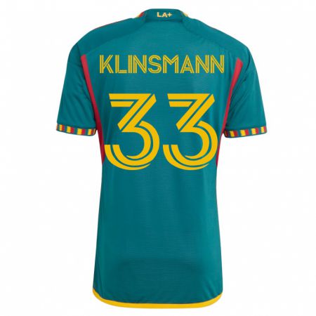 Kandiny Lapset Jonathan Klinsmann #33 Vihreä Vieraspaita 2023/24 Lyhythihainen Paita T-Paita