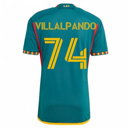 Kandiny Lapset Sergio Villalpando #74 Vihreä Vieraspaita 2023/24 Lyhythihainen Paita T-Paita