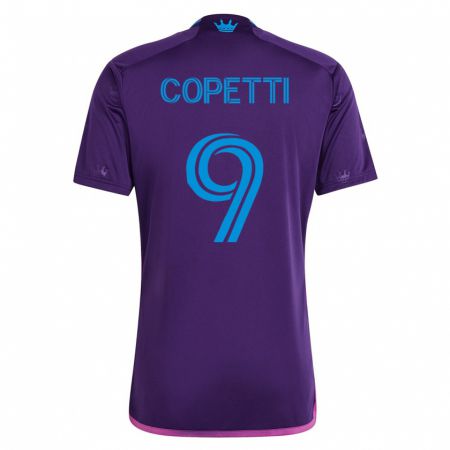 Kandiny Lapset Enzo Copetti #9 Violetti Vieraspaita 2023/24 Lyhythihainen Paita T-Paita