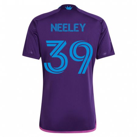 Kandiny Lapset Jack Neeley #39 Violetti Vieraspaita 2023/24 Lyhythihainen Paita T-Paita