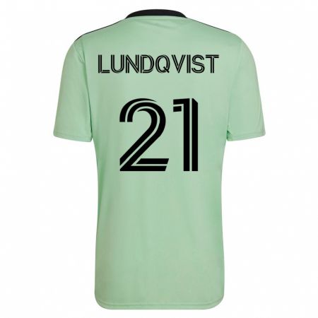 Kandiny Lapset Adam Lundqvist #21 Vaaleanvihreä Vieraspaita 2023/24 Lyhythihainen Paita T-Paita