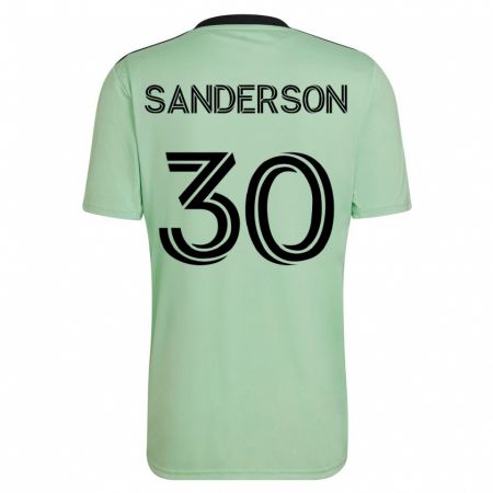 Kandiny Lapset Spencer Sanderson #30 Vaaleanvihreä Vieraspaita 2023/24 Lyhythihainen Paita T-Paita