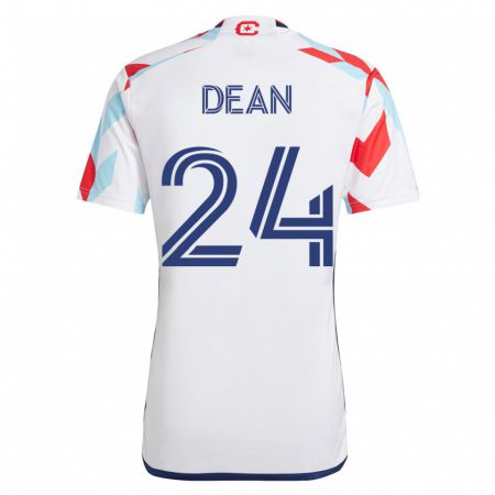 Kandiny Lapset Jonathan Dean #24 Valkoinen Sininen Vieraspaita 2023/24 Lyhythihainen Paita T-Paita