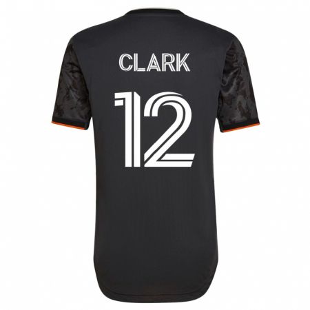 Kandiny Lapset Steve Clark #12 Musta Vieraspaita 2023/24 Lyhythihainen Paita T-Paita