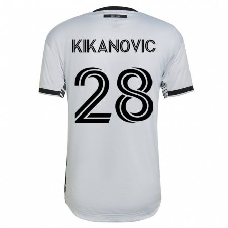 Kandiny Lapset Benjamin Kikanovic #28 Valkoinen Vieraspaita 2023/24 Lyhythihainen Paita T-Paita