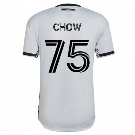 Kandiny Lapset Alex Chow #75 Valkoinen Vieraspaita 2023/24 Lyhythihainen Paita T-Paita