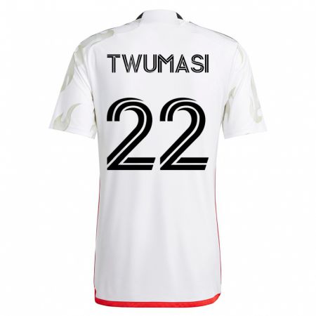 Kandiny Lapset Ema Twumasi #22 Valkoinen Vieraspaita 2023/24 Lyhythihainen Paita T-Paita