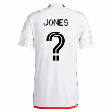 Kandiny Lapset Jordan Jones #0 Valkoinen Vieraspaita 2023/24 Lyhythihainen Paita T-Paita