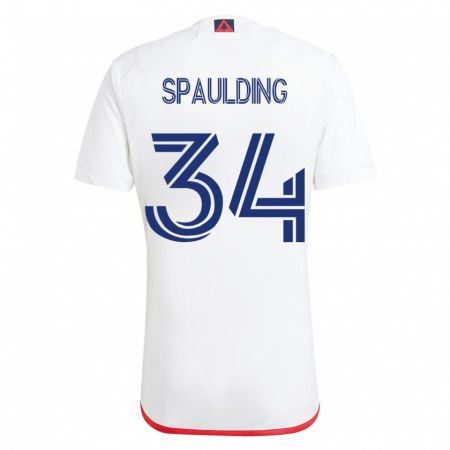 Kandiny Lapset Ryan Spaulding #34 Valkoinen Punainen Vieraspaita 2023/24 Lyhythihainen Paita T-Paita