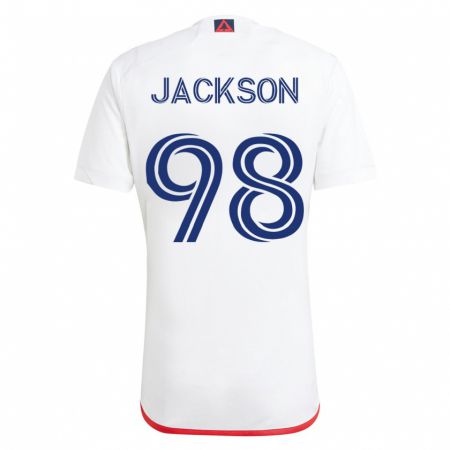 Kandiny Lapset Jacob Jackson #98 Valkoinen Punainen Vieraspaita 2023/24 Lyhythihainen Paita T-Paita