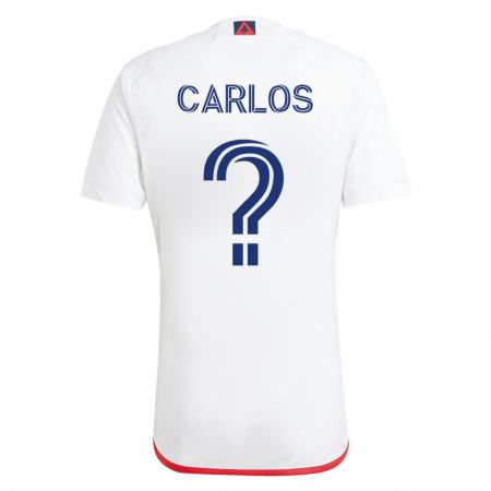 Kandiny Lapset Cristiano Carlos #0 Valkoinen Punainen Vieraspaita 2023/24 Lyhythihainen Paita T-Paita