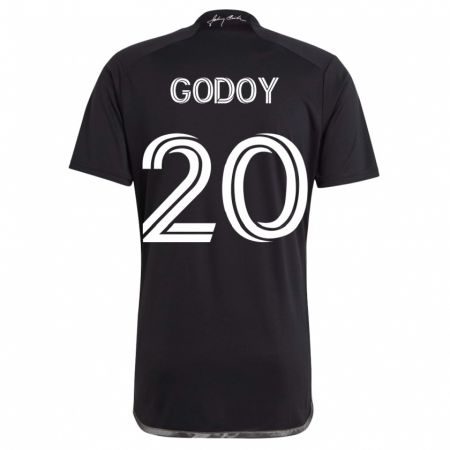 Kandiny Lapset Aníbal Godoy #20 Musta Vieraspaita 2023/24 Lyhythihainen Paita T-Paita