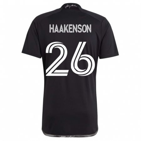 Kandiny Lapset Luke Haakenson #26 Musta Vieraspaita 2023/24 Lyhythihainen Paita T-Paita
