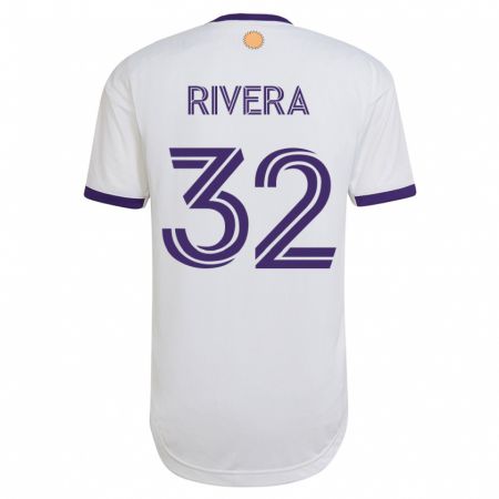 Kandiny Lapset Wilfredo Rivera #32 Valkoinen Vieraspaita 2023/24 Lyhythihainen Paita T-Paita