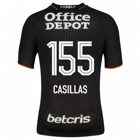 Kandiny Lapset Johan Casillas #155 Musta Vieraspaita 2023/24 Lyhythihainen Paita T-Paita