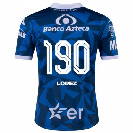 Kandiny Lapset Josué López #190 Sininen Vieraspaita 2023/24 Lyhythihainen Paita T-Paita