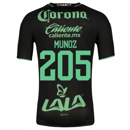 Kandiny Lapset Guillermo Muñoz #205 Musta Vieraspaita 2023/24 Lyhythihainen Paita T-Paita