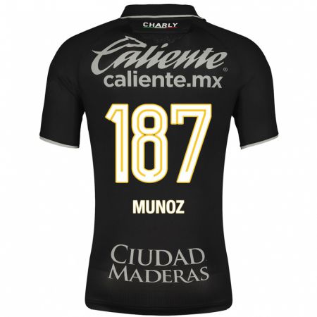 Kandiny Lapset Diego Muñoz #187 Musta Vieraspaita 2023/24 Lyhythihainen Paita T-Paita