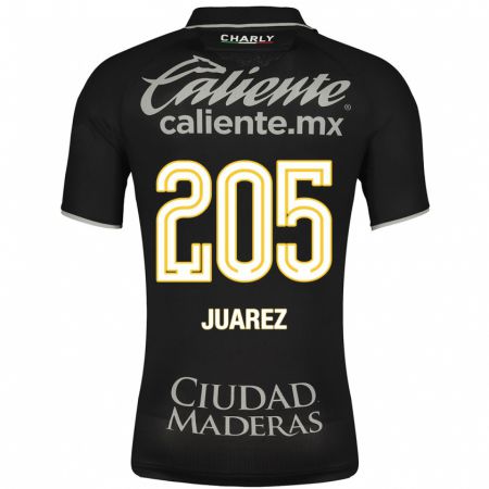 Kandiny Lapset Moisés Juárez #205 Musta Vieraspaita 2023/24 Lyhythihainen Paita T-Paita
