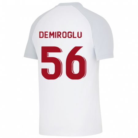 Kandiny Lapset Baran Demiroğlu #56 Valkoinen Vieraspaita 2023/24 Lyhythihainen Paita T-Paita