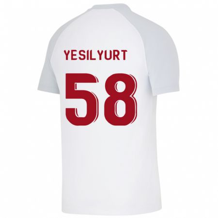 Kandiny Lapset Ali Yeşilyurt #58 Valkoinen Vieraspaita 2023/24 Lyhythihainen Paita T-Paita