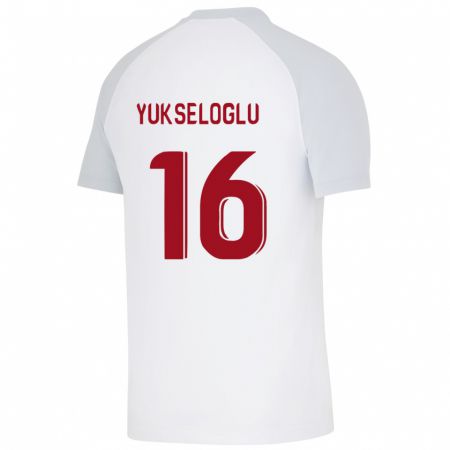 Kandiny Lapset Ayaz Yükseloğlu #16 Valkoinen Vieraspaita 2023/24 Lyhythihainen Paita T-Paita